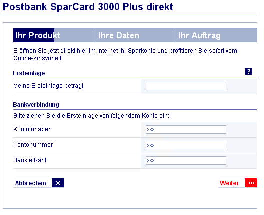 postbank sparcard 3000 anmeldung