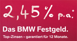 BMW Bank passt Zinsen bei Festgeld und Online-Sparkonto an