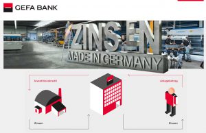 GEFA BANK: ZINSEN MADE IN GERMANY ab morgen weniger