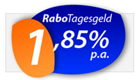 RaboTagesgeld mit 1,85% Zinsen p.a.