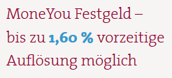 MoneYou Festgeld