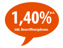 1,40% Zinsen beim PSD Bank Hessen-Thüringen Tagesgeld