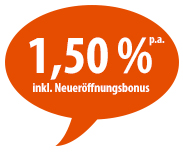 Jetzt sogar 1,50% Zinsen beim PSD Bank Hessen Thüringen Tagesgeld